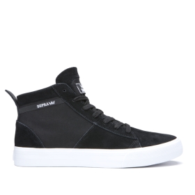 Dámské Kotníkové Boty Supra STACKS MID Černé/Černé/Bílé | CZ-41481